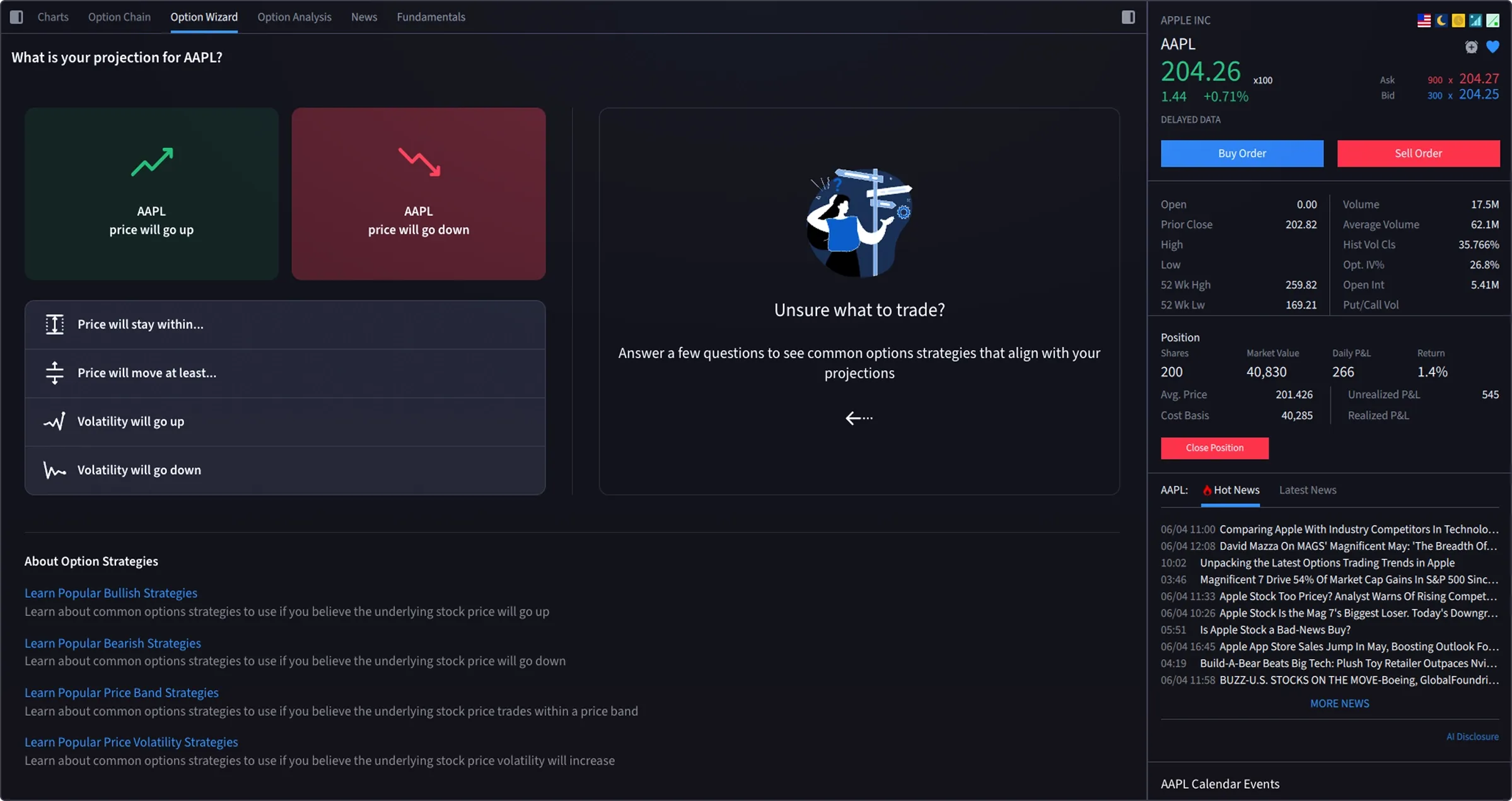 Assistente de opções doGFP  Desktop